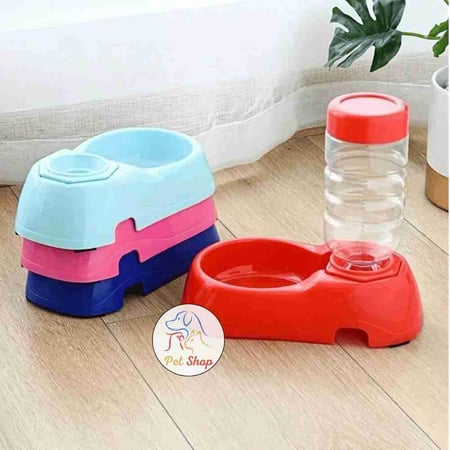 مشربية ماء بلاستيك للحيوانات الاليفة الصغيرة متعددة الالوان