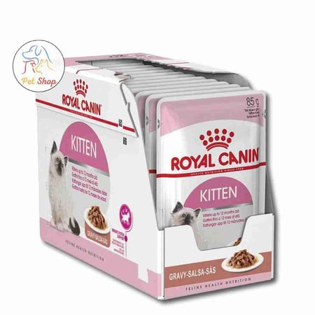اكل قطط رويال كانين كيتن بصلصة المرق 85 جرام للقطط الصغيرة