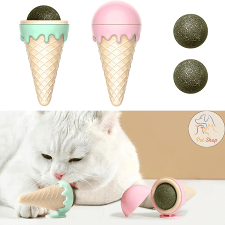 لعبة ايسكريم مع كورة كاتنيب بالداخل للقطط
