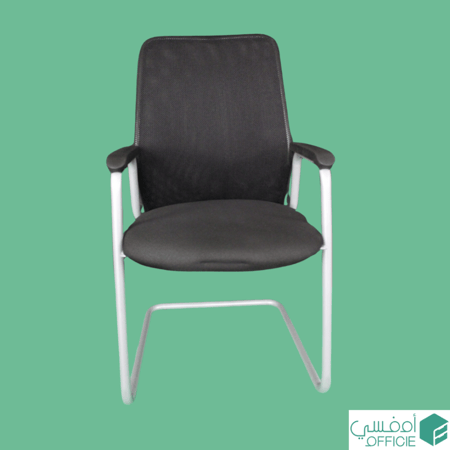 كرسي زوار قماش - أسود