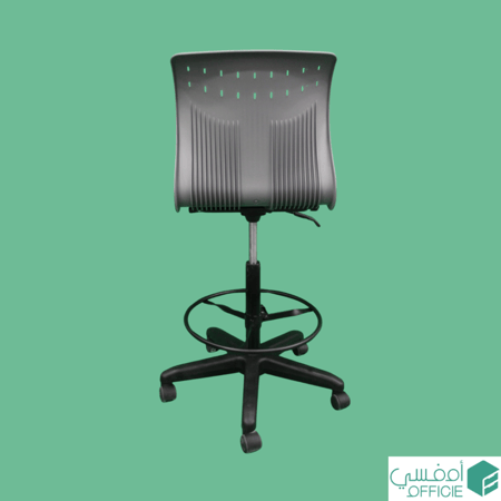 كرسي بلاستيك - رمادي