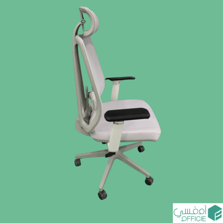 كرسي مكتبي شبكي - أبيض