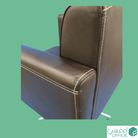 كرسي جلدي - بني غامق