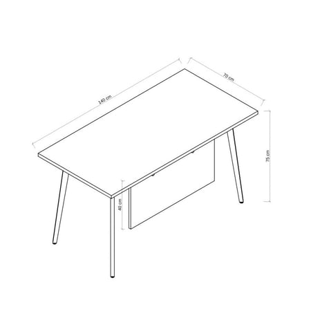 مكتب عمل مفرد بالون الأبيض