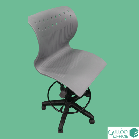 كرسي بلاستيك - رمادي