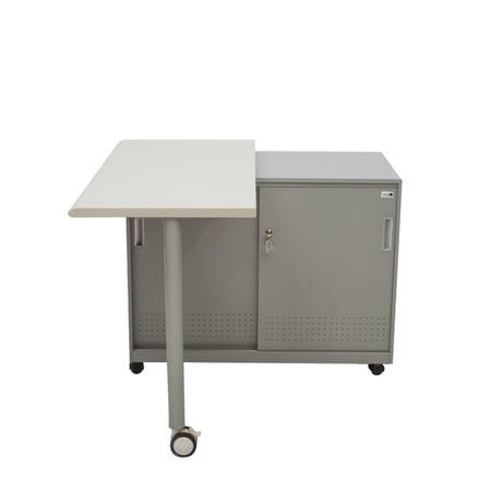 طاولة قابلة للسحب مع وحدة تخزين متحركة