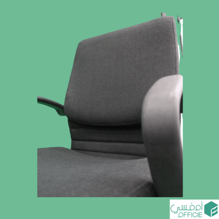 كرسي دوار قماش - اسود