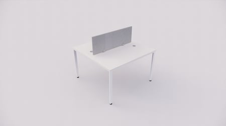 محطة عمل مكتبية ثنائية بهيكل معدني