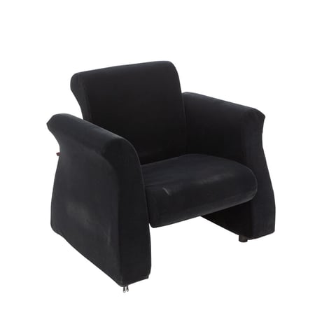 كنبة مخملي أسود