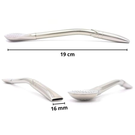 مصاص متة ستانلس ستيل فتحات مقاس عريض