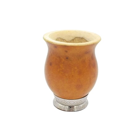 بكج متكامل فئة ذهبية ( برازيلي ) - كوب قرع مع عنق بقاعدة ألباكا منقوشة فاخرة