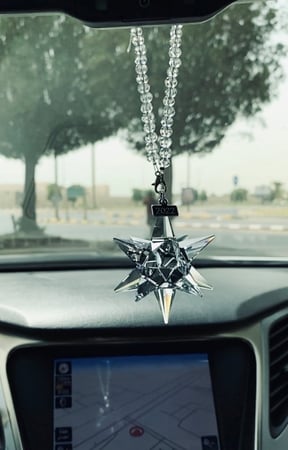 تعليقة كريستال للسيارة والمنزل 3D اسود