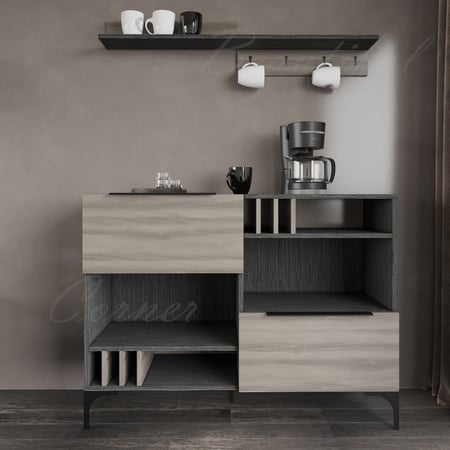 طقم طاولات رمادي غامقA مع رمادي فاتح - موديل palm