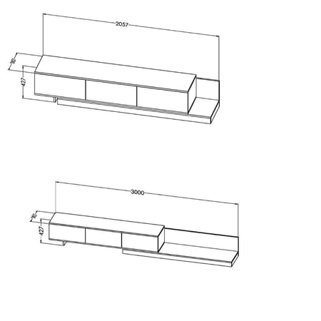 طاولة تلفاز ابيض كامل-موديل Sozan