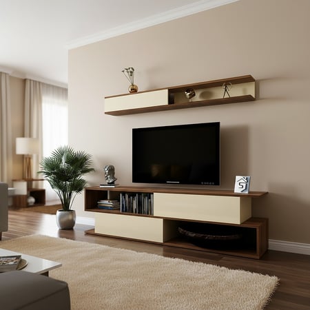 طاولة تلفزيون بني3 و بيج-موديل Tv26