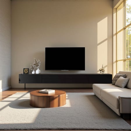 طاولة تلفزيون لون اسود - موديل tv56