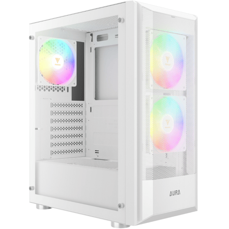 جامدياس AURA GC6 كيس بي سي بحجم ATX Mid Tower مع 3 مراوح ARGB