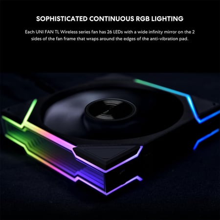 ليان لي UNI FAN TL120 LCD Reverse Wireless طقم 3 مراوح مع متحكم لاسلكي