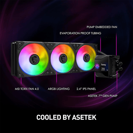 ام اس اي MPG CORELIQUID D360 مبرد مائي للمعالج بشاشة IPS LCD مقاس 2.4"