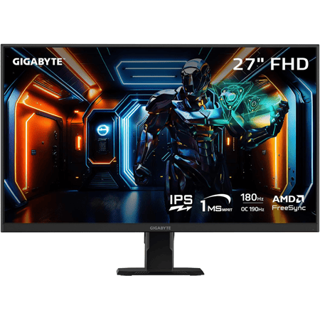 جيجابايت GS27FA شاشة 27 بوصة IPS بدقة Full-HD تردد 180Hz واستجابة 1ms