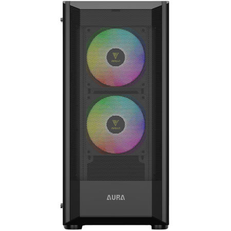 جامدياس AURA GC6 كيس بي سي بحجم ATX Mid Tower مع 3 مراوح ARGB