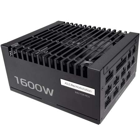 اسوس Pro WS 1600W Platinum مزود طاقة 80 بلس بلاتينوم قابل للتخصيص