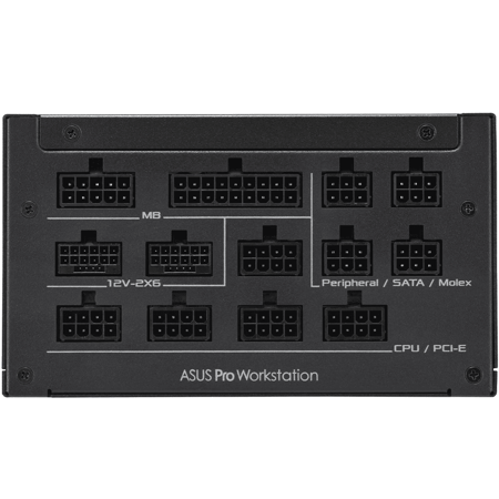 اسوس Pro WS 1600W Platinum مزود طاقة 80 بلس بلاتينوم قابل للتخصيص