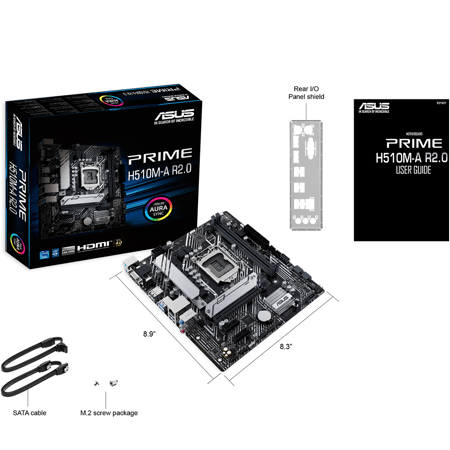 اسوس PRIME H510M-A R2.0 اللوحة الام بمقبس LGA1200 لمعالجات intel