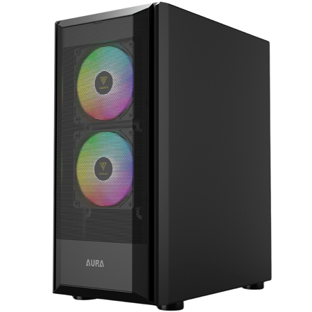 جامدياس AURA GC6 كيس بي سي بحجم ATX Mid Tower مع 3 مراوح ARGB