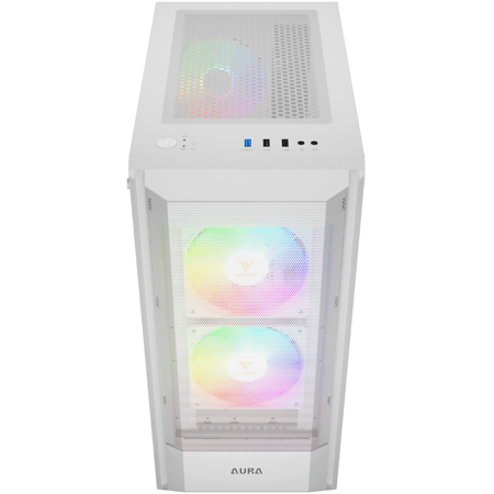 جامدياس AURA GC6 كيس بي سي بحجم ATX Mid Tower مع 3 مراوح ARGB
