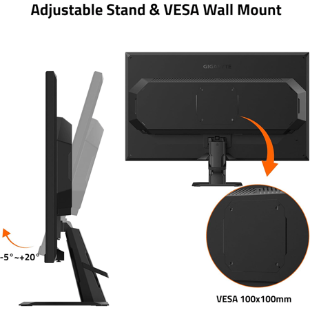 جيجابايت GS27FA شاشة 27 بوصة IPS بدقة Full-HD تردد 180Hz واستجابة 1ms