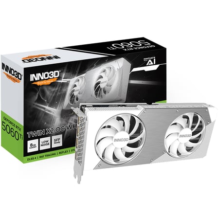 انو ثري دي GeForce RTX 5060 Ti 8GB TWIN X2 OC WHITE كرت شاشة للالعاب