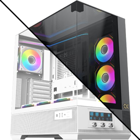 زيجماتيك Vision كيس بي سي بحجم E-ATX Mid Tower مع 7 مراوح ARGB