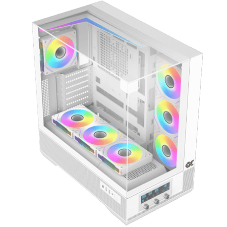 زيجماتيك Vision كيس بي سي بحجم E-ATX Mid Tower مع 7 مراوح ARGB
