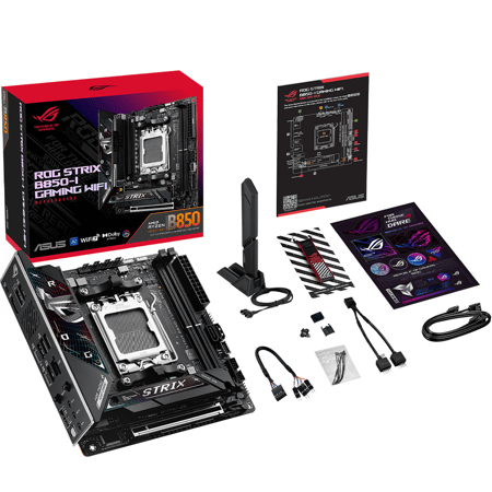 اسوس ROG STRIX B850-I GAMING WIFI لوحة أم بمقبس AM5 لمعالجات AMD Ryzen