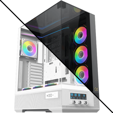 زيجماتيك Vision Pro كيس بي سي بحجم E-ATX Mid Tower مع 8 مراوح ARGB