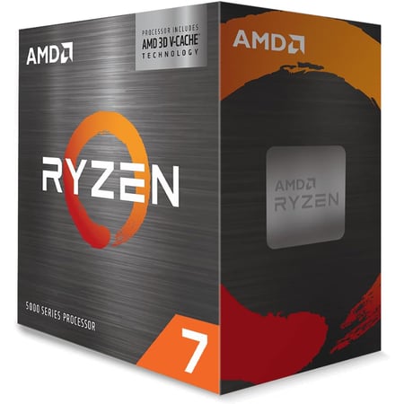 اي ام دي رايزن 7 5800X3D 8-Core, 16-Thread معالج كمبيوتر مكتبي