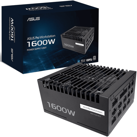 اسوس Pro WS 1600W Platinum مزود طاقة 80 بلس بلاتينوم قابل للتخصيص