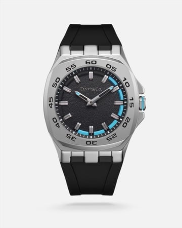 ساعة رجالية ربل من الفي باللون الأسود