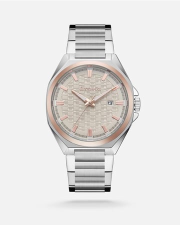 ساعة رجالية من الفي ستيل بلون فضي