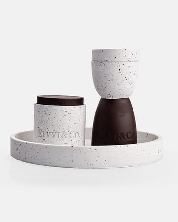 طقم مبخرة وعلبة بخور على صينية فاخرة