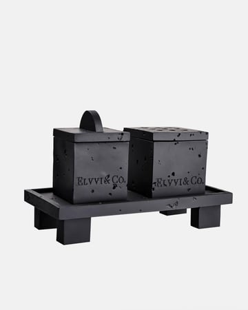 طقم مبخرة وعلبة بخور بتصميم فاخر