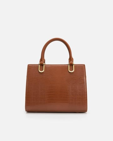 شنطة نسائية كلاسيك جلد بلون بني