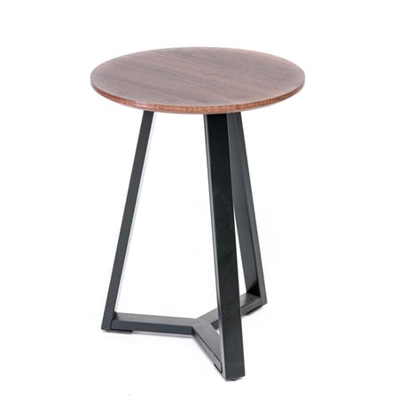 طقم طاولات كنب (1+4) خشب ام دي اف لون بني محروق