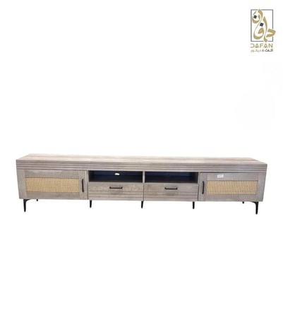 مكتبة تلفزيون 2 متر رصاصي غامق