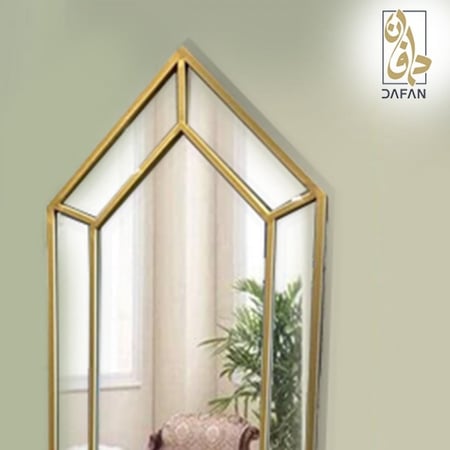 مرآة حائط طولية ذهبية فخمة