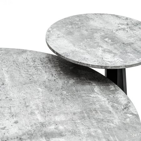 طقم طاولات كنب (1+4) خشب ام دي اف لون رصاصي