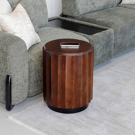 طقم طاوله 1+2 لون MANGO WOOD + DARK BROWN