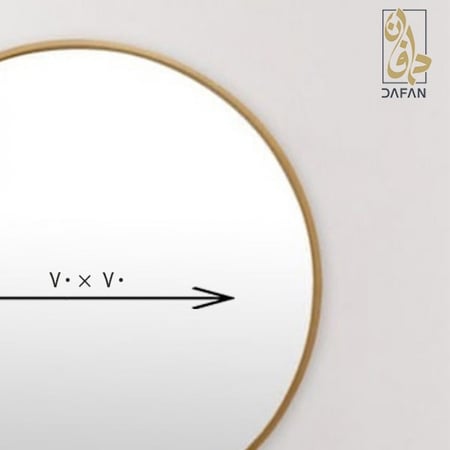 مرآة حائط دائرية ذهبي إطار نحيف