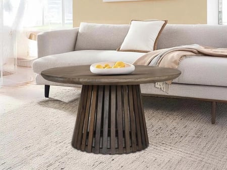 طقم طاولات 1+2 خشب هندي طبيعي